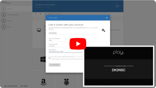 Adding screens to your account